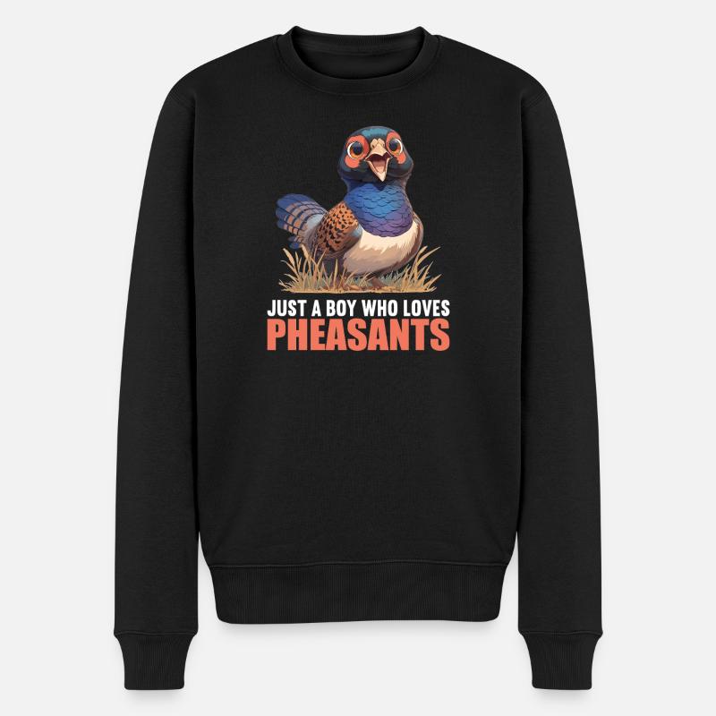 Fasane Fasan - Männer Premium Bio Pullover - Schwarz