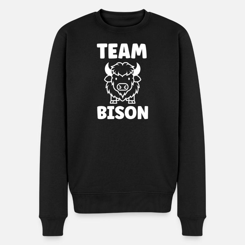 bison - Pull Premium bio Homme - noir