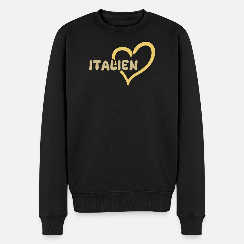 Italien als Italien - Männer Premium Bio Pullover - Schwarz