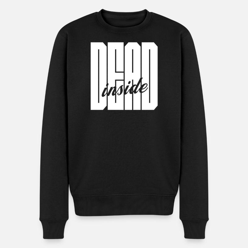 Dead Inside fettes Logo - Männer Premium Bio Pullover - Schwarz