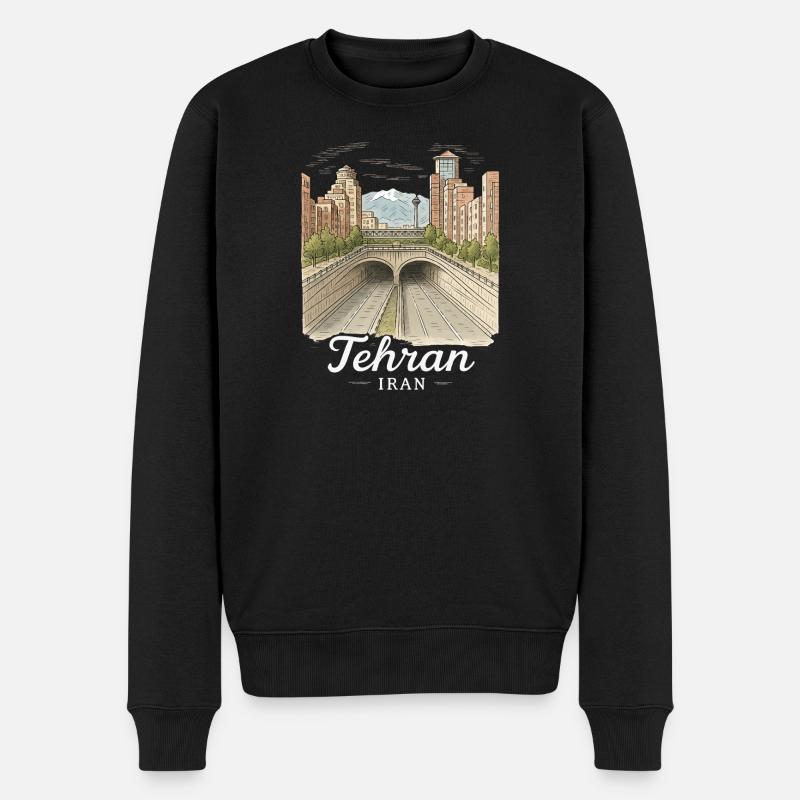 Téhéran, Iran - Pull Premium bio Homme - noir