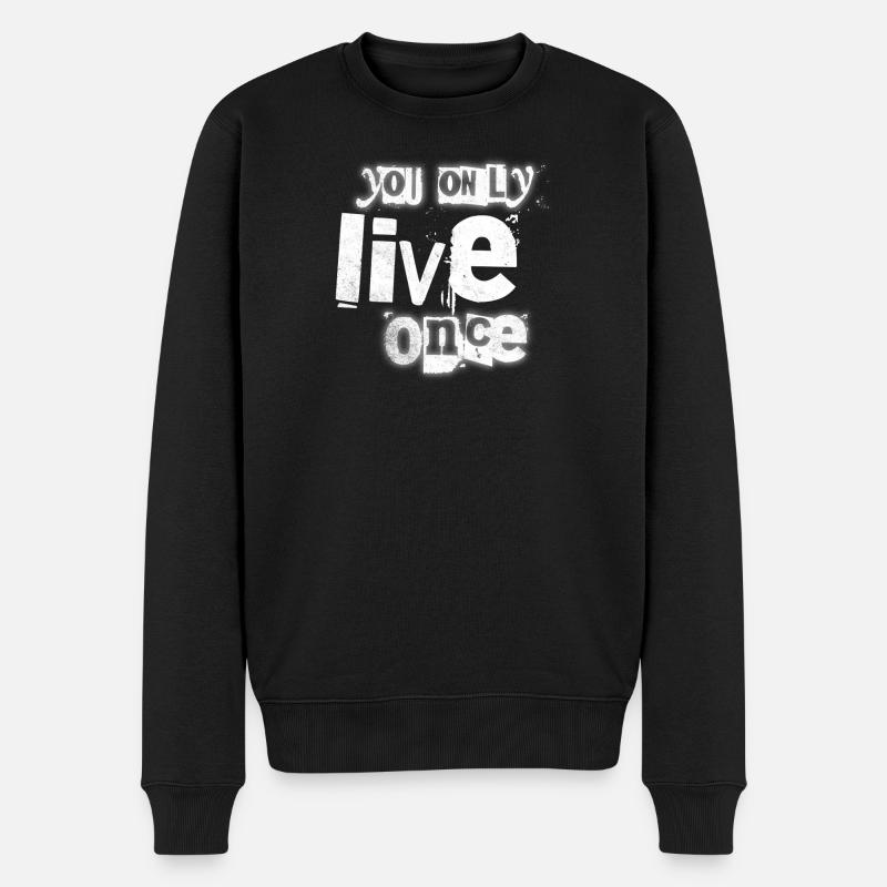 Une seule vie - Pull Premium bio Homme - noir