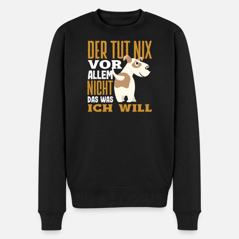 Lustiges Jack Russell Besitzer Geschenk - Männer Premium Bio Pullover - Schwarz