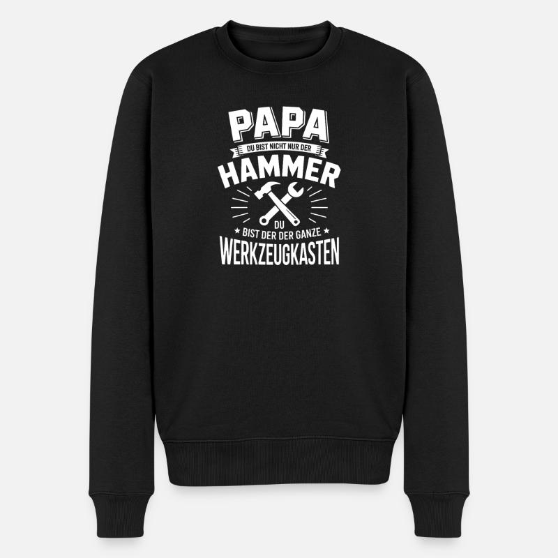 Papa marteau outil héros - Pull Premium bio Homme - noir