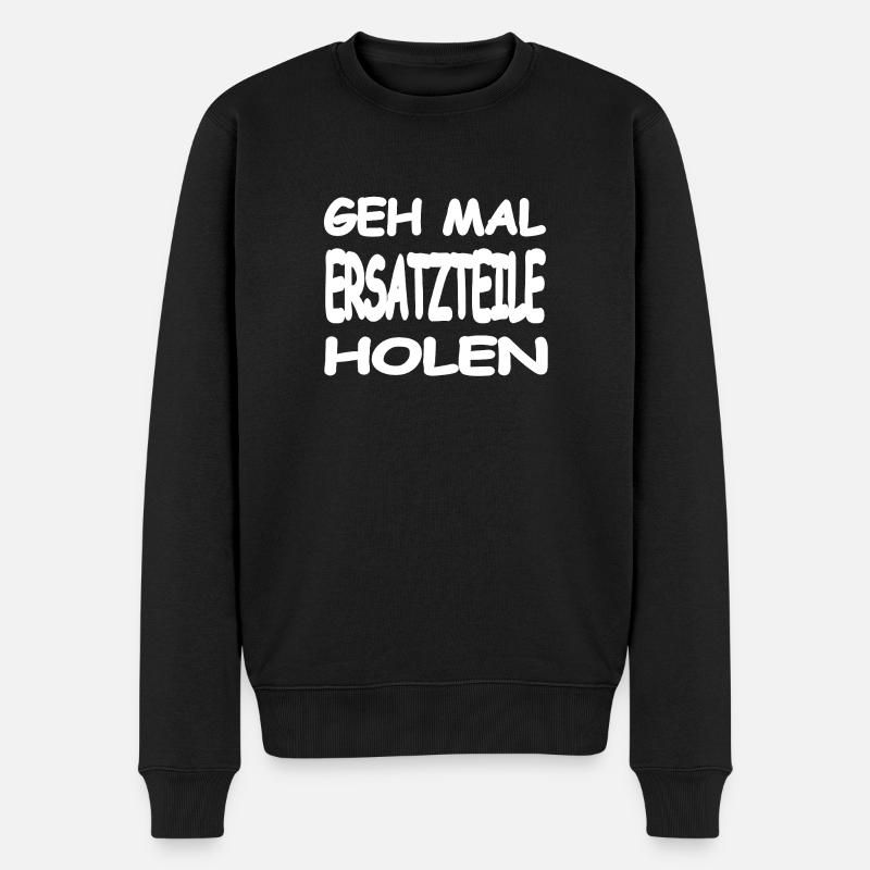 Ersatzteile - Männer Premium Bio Pullover - Schwarz