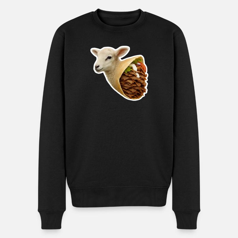 Fleischkonsum | Döner Lamm - Männer Premium Bio Pullover - Schwarz