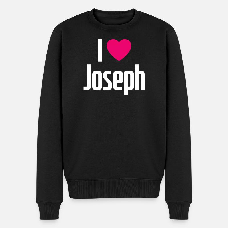 J’aime Joseph Coeur Rose J’aime Joseph - Pull Premium bio Homme - noir