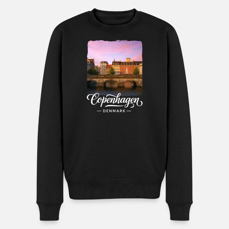 Kopenhagen Dänemark - Männer Premium Bio Pullover - Schwarz
