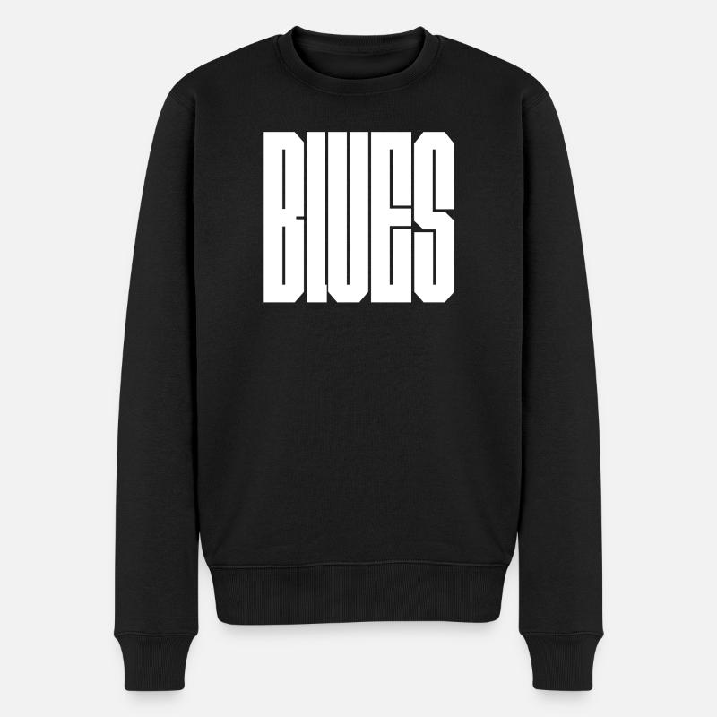 Conception de logo audacieux Blues - Pull Premium bio Homme - noir