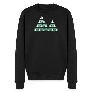 Fir Trees & Mountains - Men's Premium Organic Jumper - black - Front - Nico (187cm)