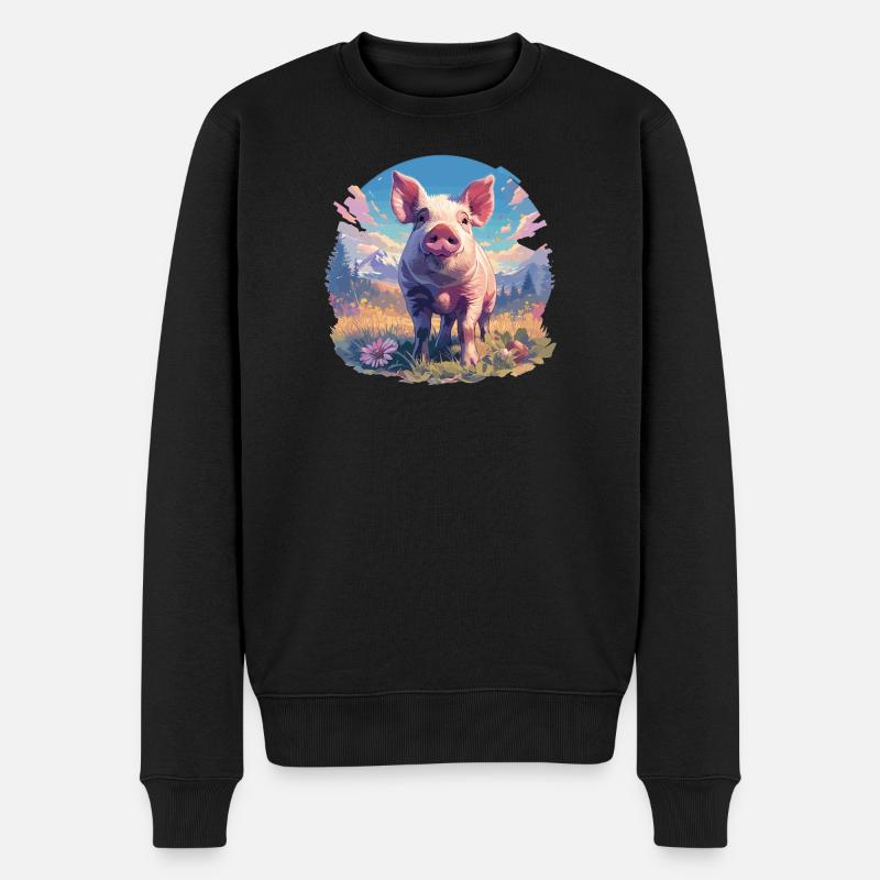 Cochon Cochon - Pull Premium bio Homme - noir