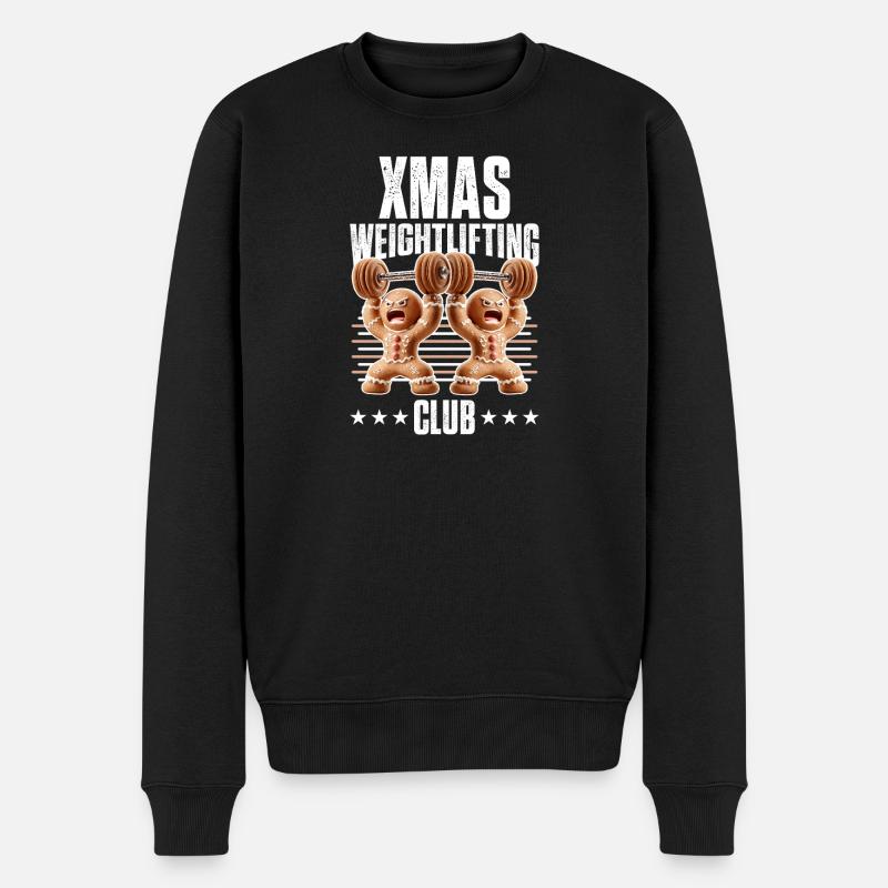 Noël Haltérophilie Noël - Pull Premium bio Homme - noir