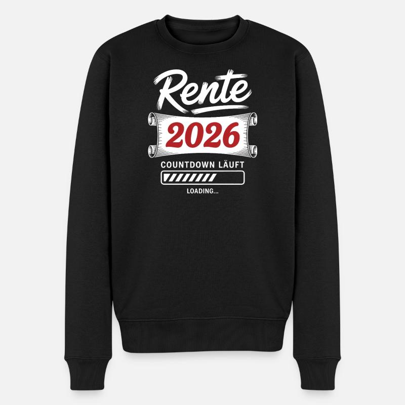 Rente 2026 Countdown Läuft - Männer Premium Bio Pullover - Schwarz