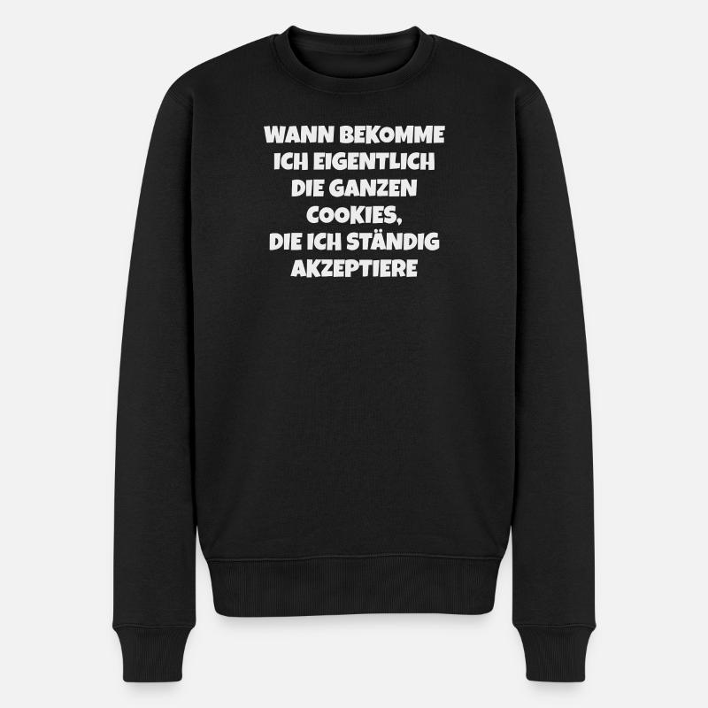 Accepter Cookie – Drôle de dicton - Pull Premium bio Homme - noir
