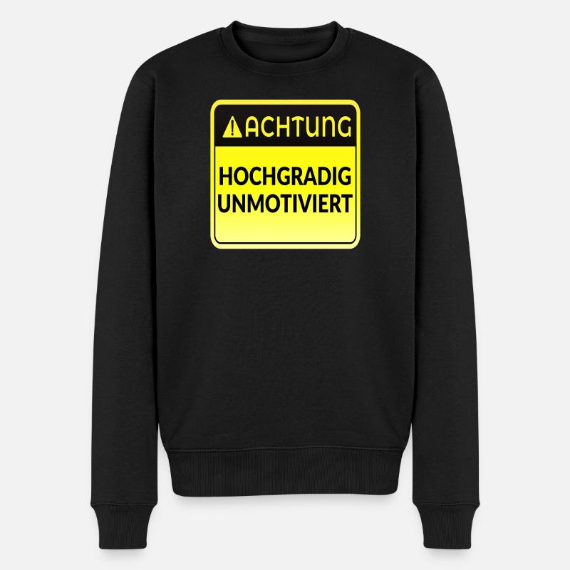 ATTENTION MOTIVATION DRÔLE - Pull Premium bio Homme - noir