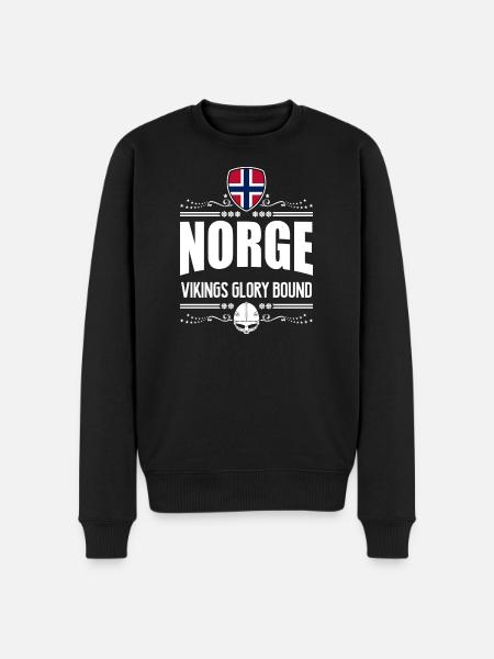 NORWEGEN - NORGE VIKINGS RUHM - Männer Premium Bio Pullover - Schwarz
