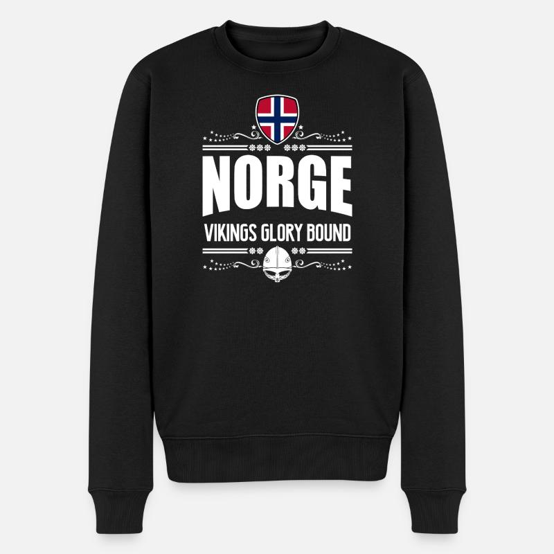 NORWAY - NORGE VIKINGS GLORY - Men's Premium Organic Jumper - black