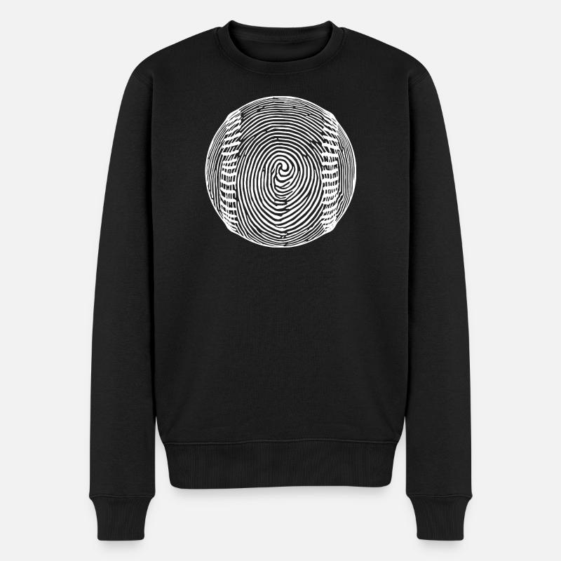 Baseball Kunst Baseballspieler - Männer Premium Bio Pullover - Schwarz