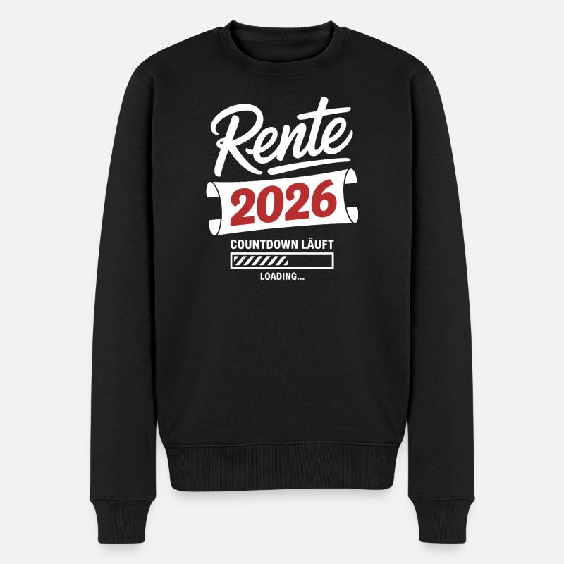 Rente 2026 Countdown Läuft - Männer Premium Bio Pullover - Schwarz