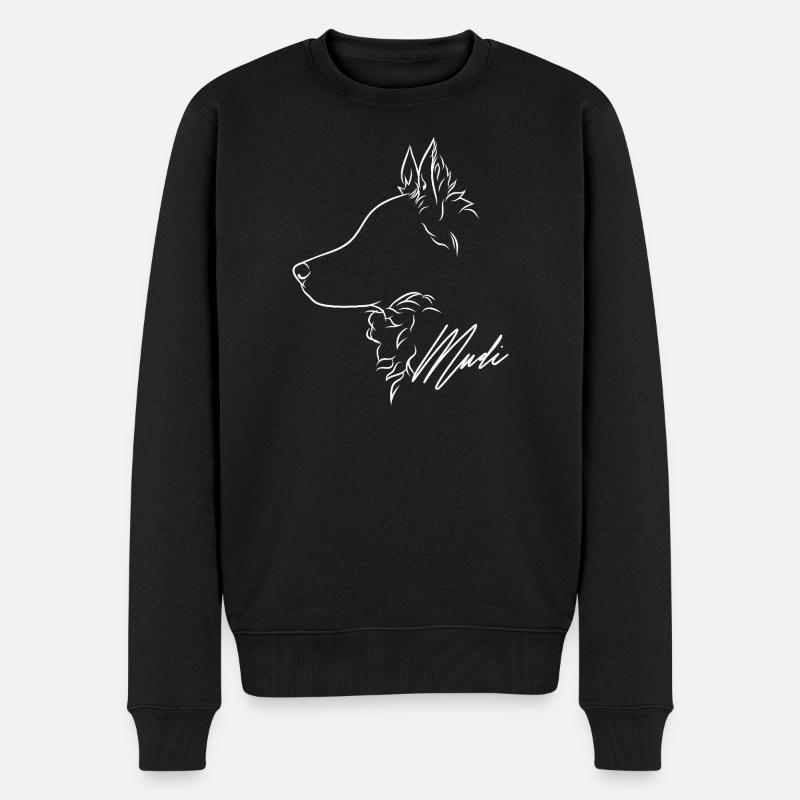Mudi Profile Chien Chien Wilsigns - Pull Premium bio Homme - noir