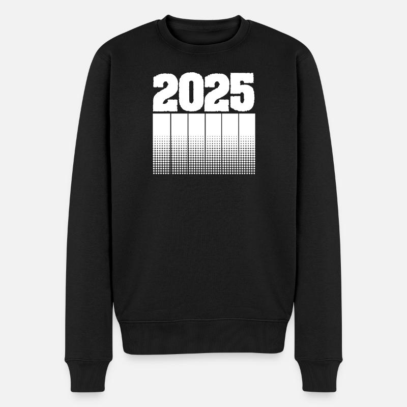 2025 2025 - Männer Premium Bio Pullover - Schwarz