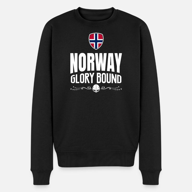 NORWEGEN-RUHM - Männer Premium Bio Pullover - Schwarz