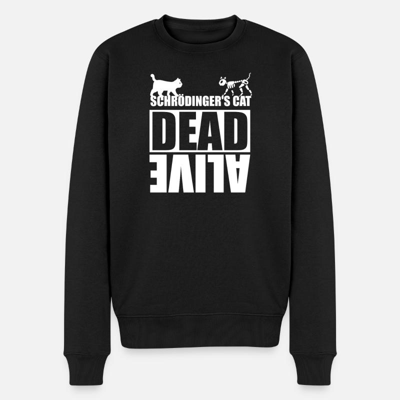Schrödingers Katze - Männer Premium Bio Pullover - Schwarz
