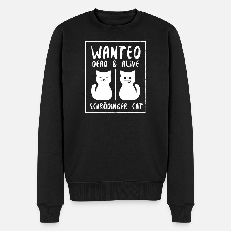 Schrödingers Katze - Männer Premium Bio Pullover - Schwarz
