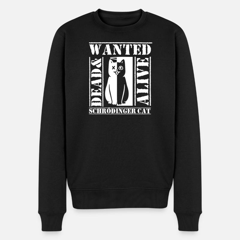 Schrödingers Katze - Männer Premium Bio Pullover - Schwarz