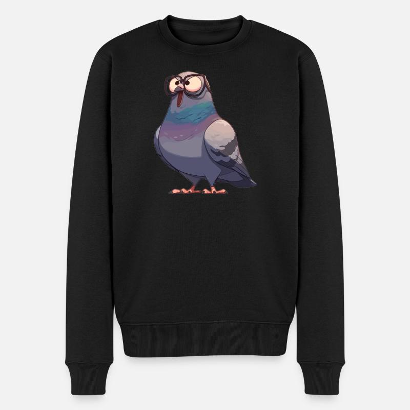 Tauben Taube - Männer Premium Bio Pullover - Schwarz
