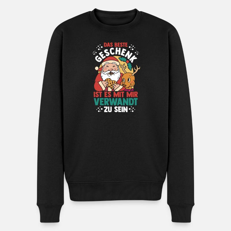 Weihnachtsmann Weihnachtszeit Weihnachts - Männer Premium Bio Pullover - Schwarz