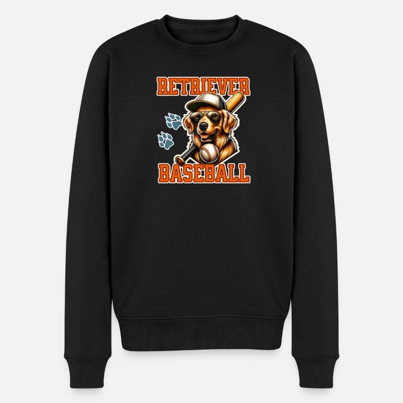 Golden Retriever Baseball Team - Männer Premium Bio Pullover - Schwarz