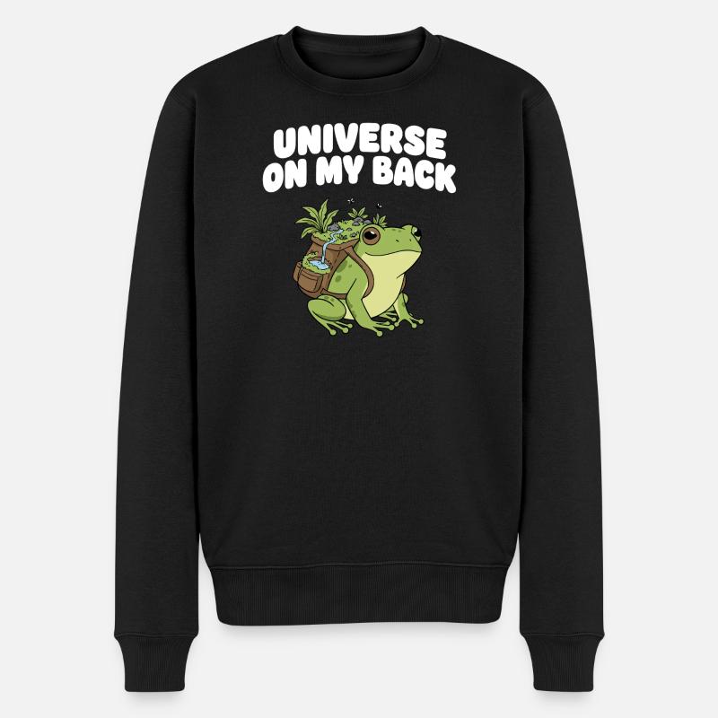 L’univers sur mon dos - Pull Premium bio Homme - noir