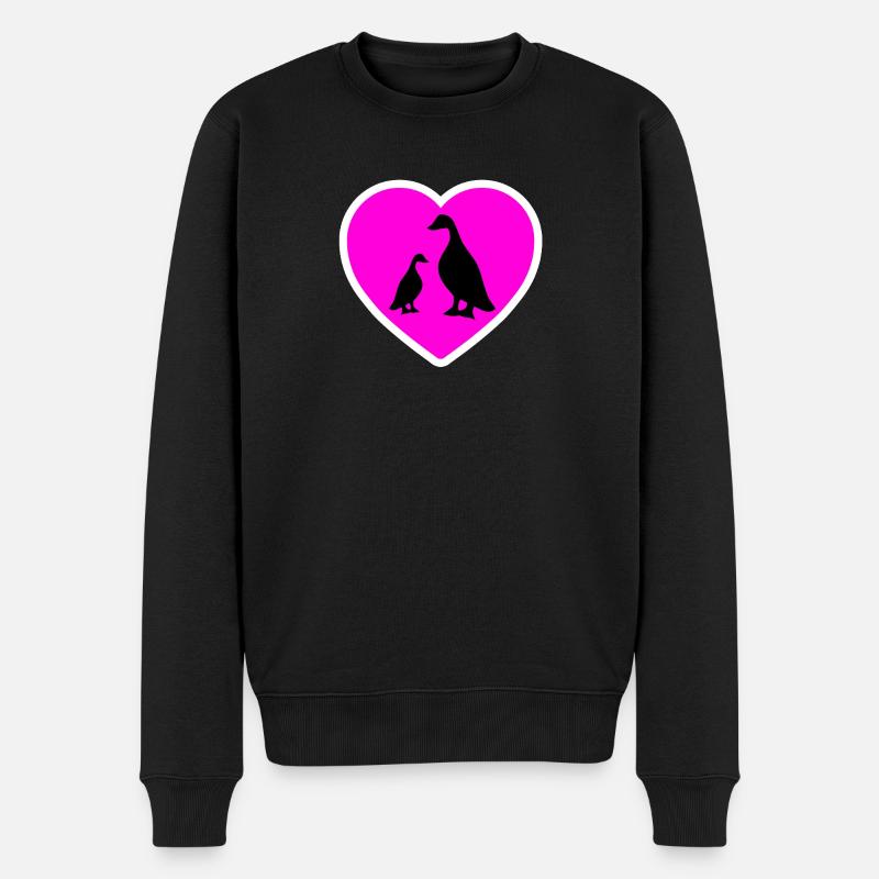 Enten - Männer Premium Bio Pullover - Schwarz