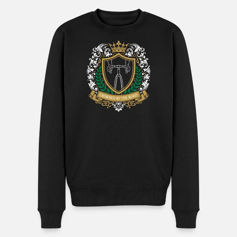 Emblème du blason royal du cyclisme - Pull Premium bio Homme - noir