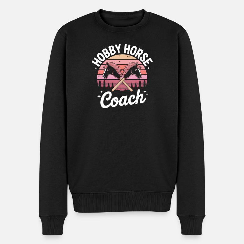 Hobby Horsing - Männer Premium Bio Pullover - Schwarz