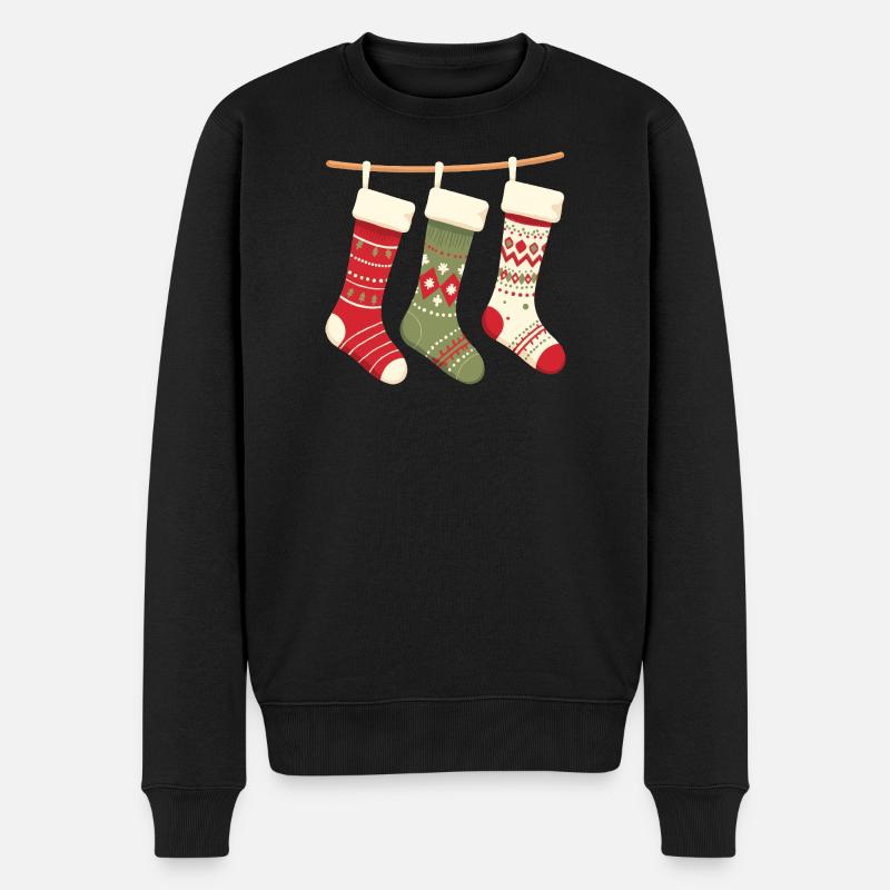 Modèle de Noël des Trois Bas, - Pull Premium bio Homme - noir