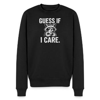 Grumpy Raccoon Attitude Shirt for Easygoing Adults - Men's Premium Organic Jumper - black - Front - Nico (187cm)