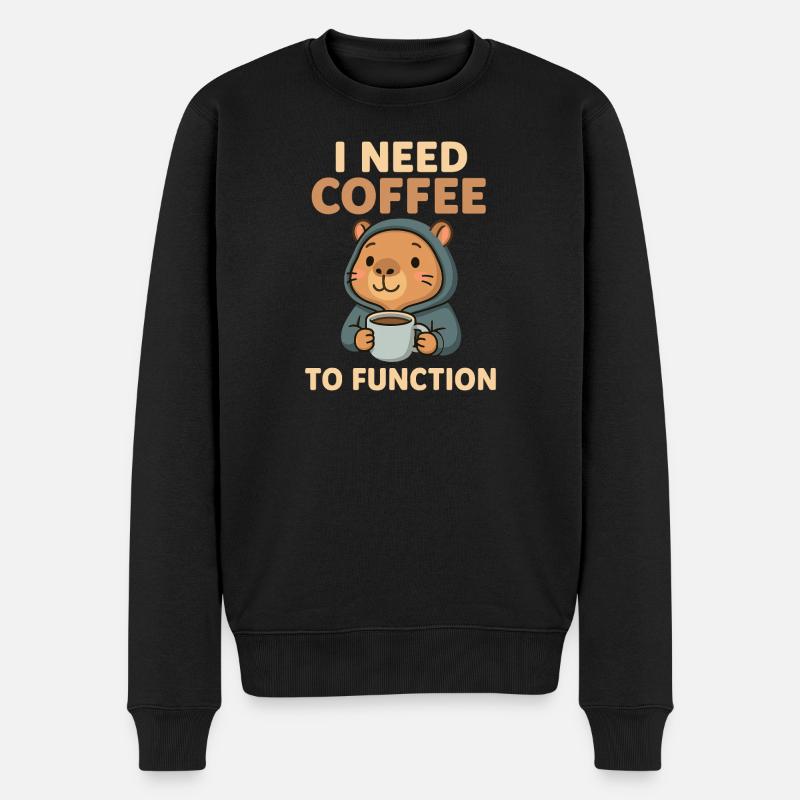 Conception du café au travail - Pull Premium bio Homme - noir