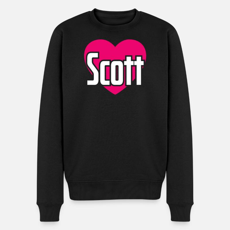 J’aime Scott Pink Heart J’aime Scott - Pull Premium bio Homme - noir