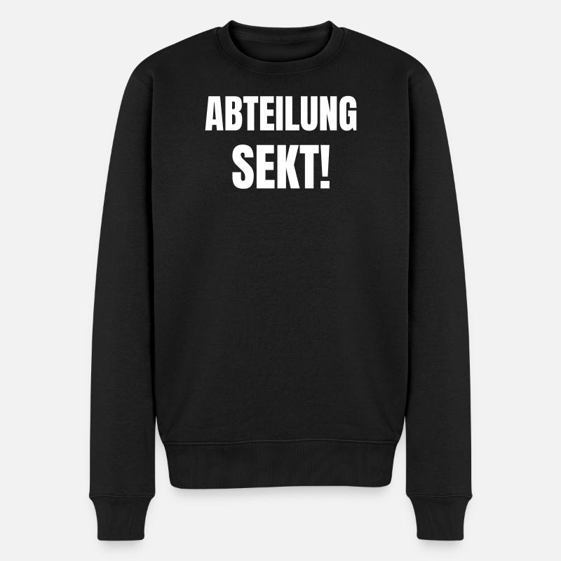 Abteilung Sekt! - Männer Premium Bio Pullover - Schwarz