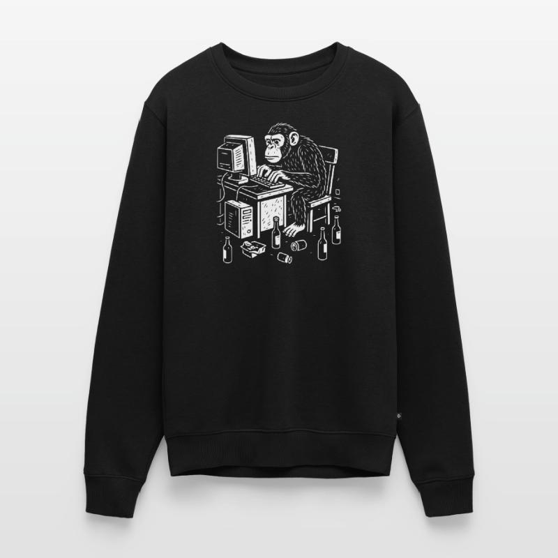 Deskbound Monkey Coder Men's Premium Organic Jumper
