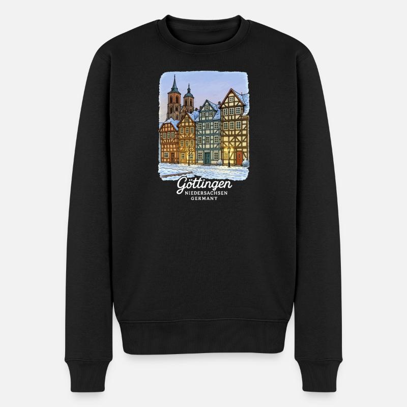 Göttingen - Männer Premium Bio Pullover - Schwarz