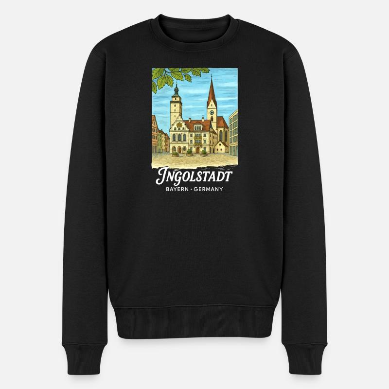 Ingolstadt - Männer Premium Bio Pullover - Schwarz