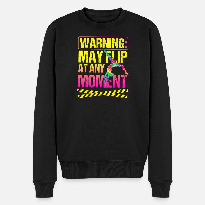 Avertissement : Flip gymnastics dit Gymnastics tie-dye - Pull Premium bio Homme - noir