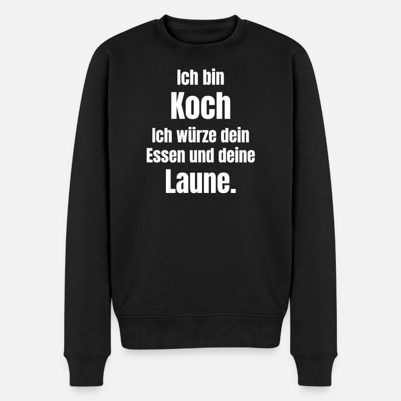 Je suis chef qui dit une faute de frappe en design - Pull Premium bio Homme - noir
