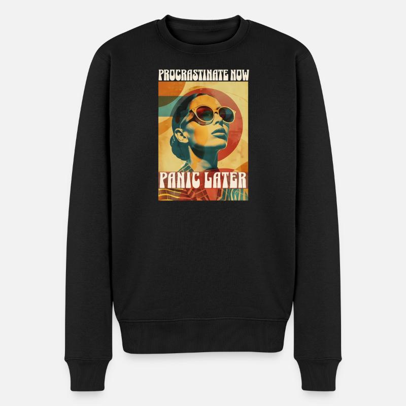 Ambiances rétro procrastinantes - Pull Premium bio Homme - noir