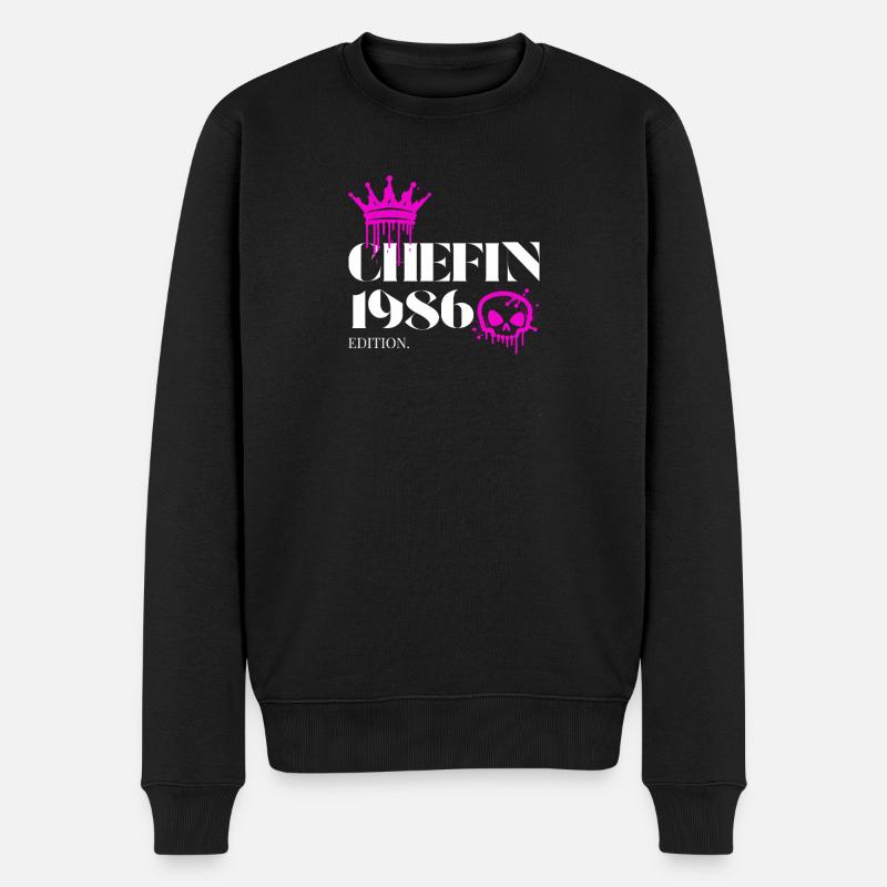 Édition Chefin 1986 – Volume & Anniversaire - Pull Premium bio Homme - noir