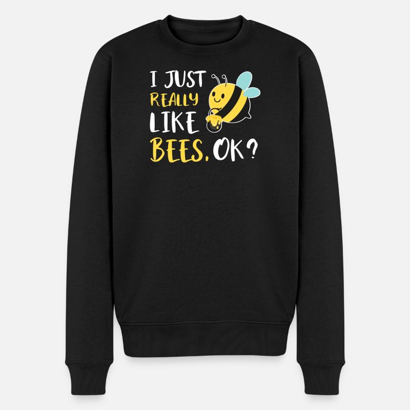 Fan de dessins animés Abeilles Mignonnes - Pull Premium bio Homme - noir