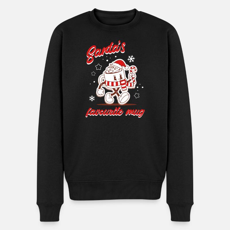 Lieblings-Weihnachtsmann-Tasse - Männer Premium Bio Pullover - Schwarz